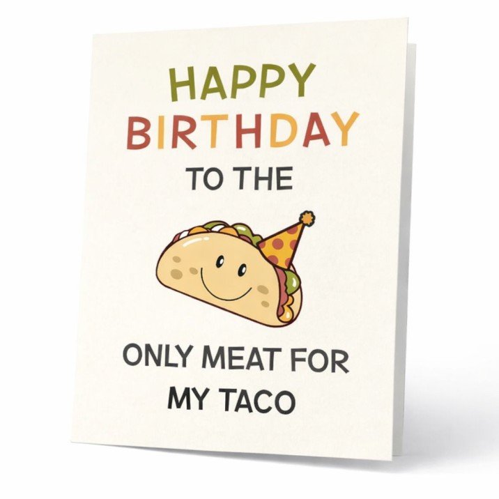 Funny birthday card for husband