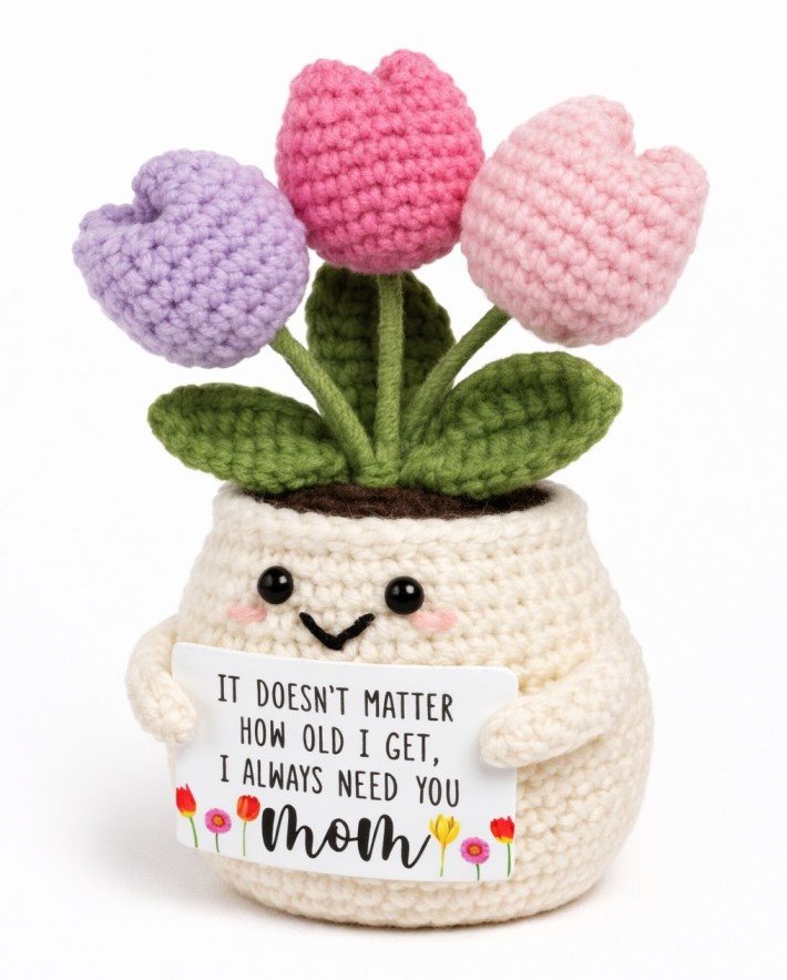 Handmade crochet gift for mom