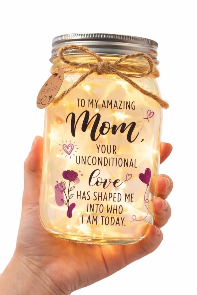 Heartfelt mason jar gift for mom