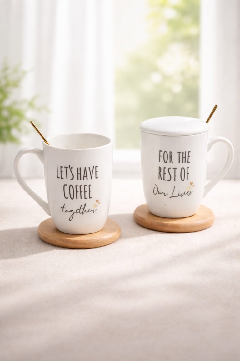 Ceramic Coffee Mug Set for Couples
